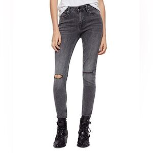 Allsaints women’s grace skinny jeans with rips